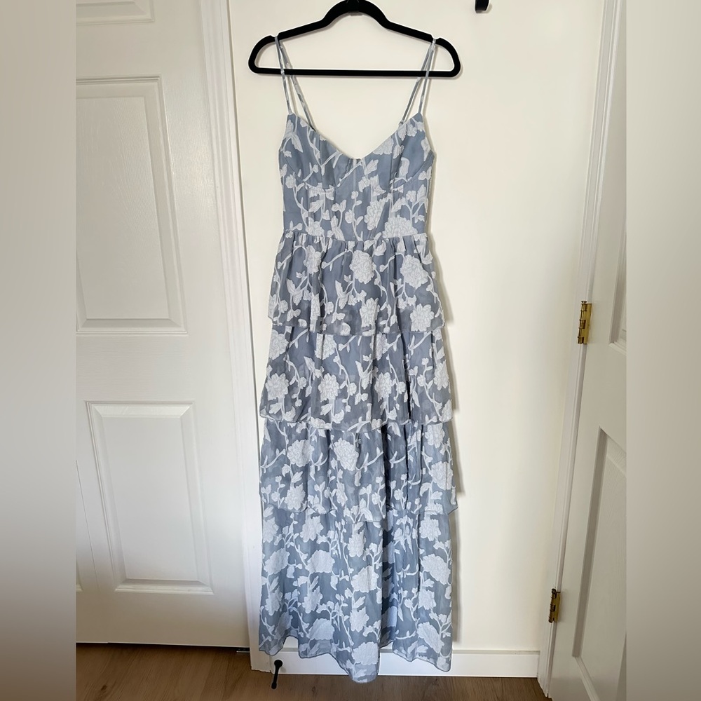 Showpo Light Blue Floral Maxi Dress - Picture 7 of 11